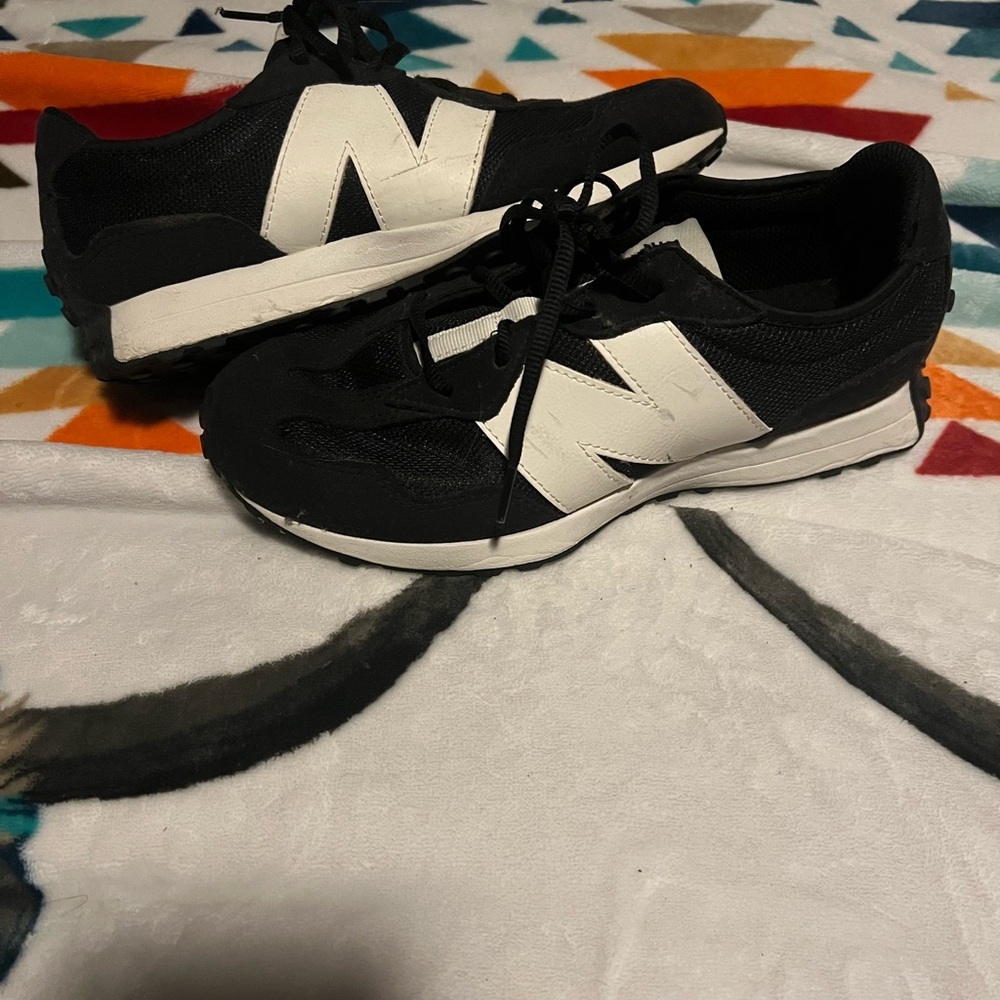 New Balance Black and White Athletic Shoes